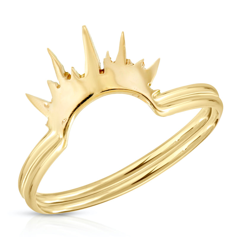 crown shaped gold ring