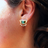amazonia earrings in green tourmaline