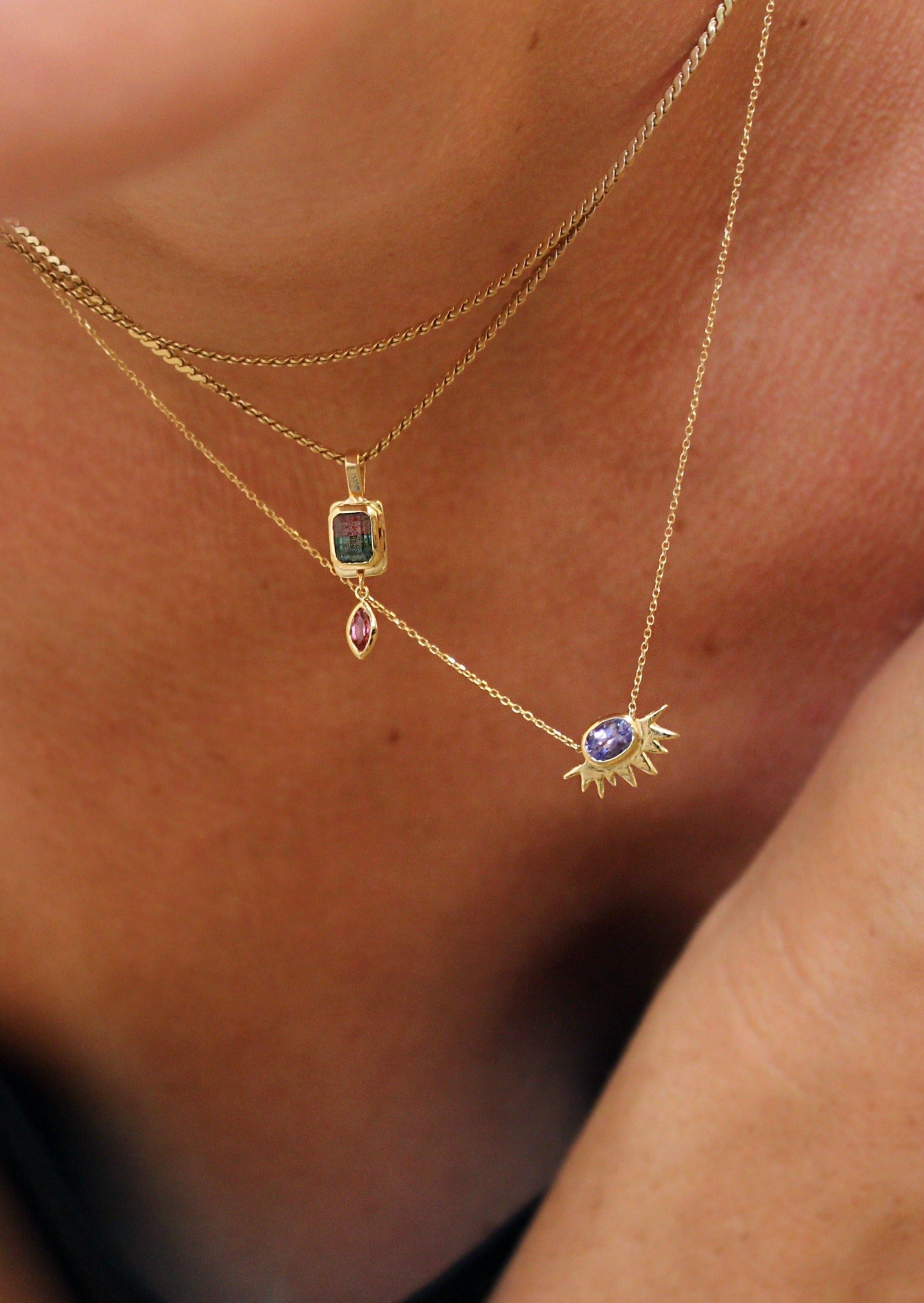 Blue Stone Necklace Tanzanite Jewelry Christina Magdolna