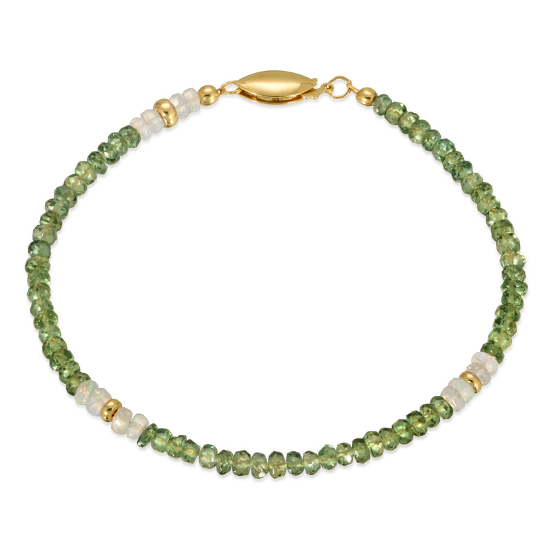 bracelet made of green beads