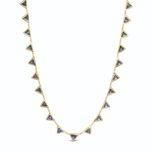 Tanzanite Pyramid Necklace